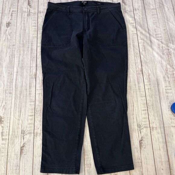 Jones New York The Chino Pants Women’s Cotton Spandex Blend Navy Blue size 10 - Picture 1 of 10